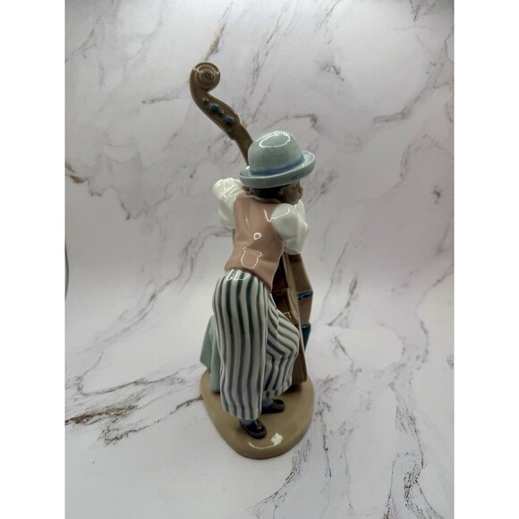 SOLD**Lladro Black Legacy Jazz Bass Band Boy Musician #5834, 10" Tall, Excellent - Picture 2 of 10